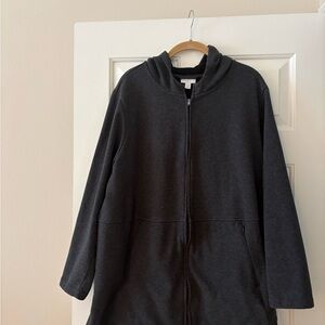 J. Jill Black Zip-Up Hoodie